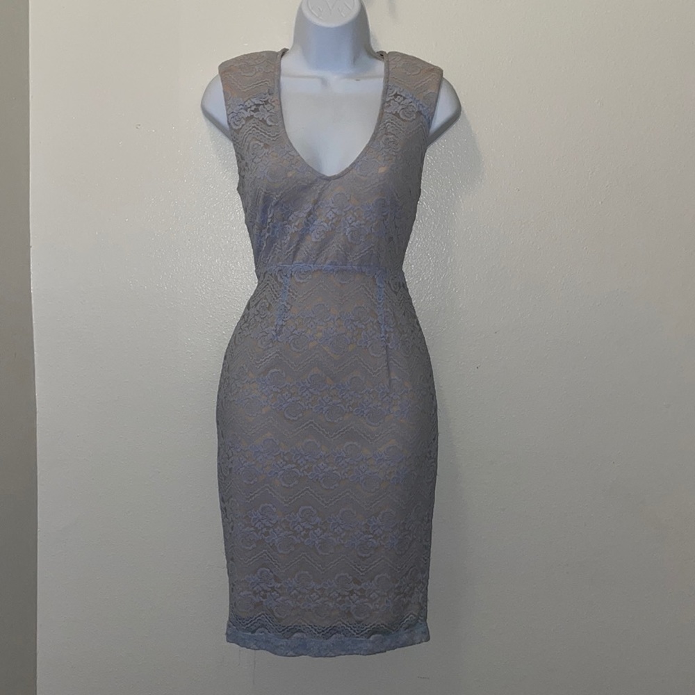 Baby blue evening dress from forever 21.